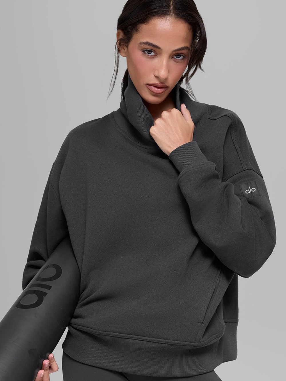 ALO Yoga Hazy Mock Neck Pullover